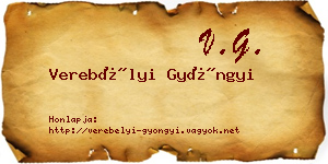 Verebélyi Gyöngyi névjegykártya